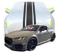LPCQS Housse de Voiture Complète pour Audi TT RS Iconic Edition 1 of 100 Limited Edition, Étanche/Anti-Rayures/Anti-UV Bâche de Voiture, Respirante Couverture,B-Silver-Black