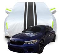 LPCQS Housse de Voiture Complète pour BMW M5 Competition F90, Étanche/Anti-Rayures/Anti-UV Bâche de Voiture, Respirante Couverture,B-Silver-Black
