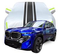 LPCQS Housse de Voiture Complète pour BMW XM, Étanche/Anti-Rayures/Anti-UV Bâche de Voiture, Respirante Couverture,B-Silver-Black