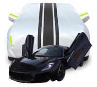 LPCQS Housse de Voiture Complète pour Maserati MC20, Étanche/Anti-Rayures/Anti-UV Bâche de Voiture, Respirante Couverture,B-Silver-Black