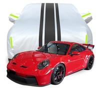 LPCQS Housse de Voiture Complète pour Porsche 911 GT3, Étanche/Anti-Rayures/Anti-UV Bâche de Voiture, Respirante Couverture,B-Silver-Black