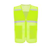 Lpdshaa Veste De Sécurité Homme Veste Haute Visibilité Sans Manches En Filet Respirant Pour Pêche Et Sport Réfléchissante De Signalisation Jaune fluorescent XXL