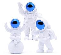 LPEPLL Figurine Astronaute Lot de 3 Décoration Spatiale pour Maison et Bureau Cadeau Personnalisé pour Noël Anniversaire Fête Enfant Homme