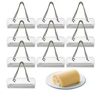 LPEPLL Lot de 10 Boîtes à Gâteaux Rectangulaires avec Poignée de Transport, Boîtes Transparentes pour Cupcakes, Boîte à Gâteaux pour Pâtisserie