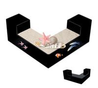 LPEPLL Tunnel Décor pour Aquarium, Accessoire d'Aquarium en ABS, Refuge d'angle pour Crevettes, Poissons et Écrevisses, Idéal pour Aquariums d'eau Douce et Salée