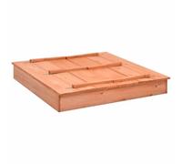 LPERTGFHU Bac à sable en bois de sapin avec couvercle et banc | Avec fond non-tissé, pliable pour s'asseoir, design en bois de pin robuste