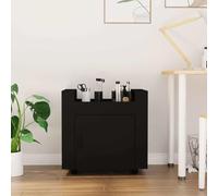 LPERTGFHU Chariot de bureau avec porte et roulettes, bac à roulettes en | Peu encombrant, facile à manipuler, design moderne, surface de rangement stable