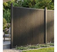 LPERTGFHU Clôture WPC - Brise-vue et clôture de jardin en aluminium - Noir | Résistant aux intempéries, à monter soi-même, robuste et durable