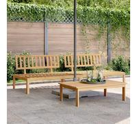 LPERTGFHU Lot de 2 canapés centraux - Meubles de jardin - Design palettes | Bois d'acacia massif, éléments de salon modulaires, traité à l'huile pour l'extérieur
