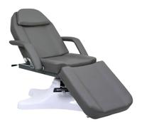 LPERTGFHU Table de massage grise, chaise longue cosmétique avec fonction | Housse en PVC, base stable en fibre de verre, dossier et repose-pieds réglables