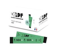 LPF LE PETIT FOURNISSEUR - 1000 Tickets Vestiaire détachables en 3 Parties (3x19cm) - Perforation pour cintre - Papier Cartonné Épais 160g/m² - Numérotés 1-1000 - Fabriqué en France - Vert