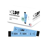 LPF LE PETIT FOURNISSEUR - 1000 Tickets Vestiaire détachables en 3 Parties (3x19cm) - Perforation pour cintre - Papier Cartonné Épais 160g/m² - Numérotés 1-1000 - Fabriqué en France - Bleu
