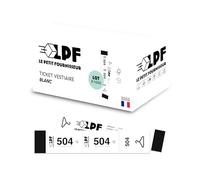 LPF LE PETIT FOURNISSEUR - 1000 Tickets Vestiaire détachables en 3 Parties (3x19cm) - Perforation pour cintre - Papier Cartonné Épais 160g/m² - Numérotés 1-1000 - Fabriqué en France - Blanc