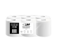 LPF LE PETIT FOURNISSEUR - Essuie-Tout Professionnel Dévidage Central - 450 Feuilles 18x18cm - Double Épaisseur Pure Ouate - Absorbant & Résistant - Contact Alimentaire - Made in France - Lot de 6