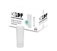LPF LE PETIT FOURNISSEUR - Lot de 10 Gobelets réutilisables Tubo - 20cl(Usage) 25cl(Max) - Verre à eau, Verre cocktail long drink - Compatible lave-vaisselle - Couleur givrée