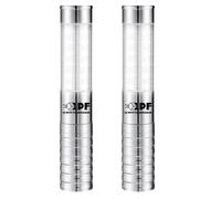 LPF LE PETIT FOURNISSEUR - Lot de 2 Bâtons LED Lumineux Bouteille Rechargeable - 3 Modes d’Éclairage (Strob, Intense, Ambiance) - Alternative Fontaine Scintillante - Aluminium Anti-Choc - Argent