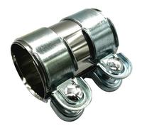 LPFIDI Collier de serrage universel pour tuyau d'échappement Ø 55 mm x 95 mm - Argenté - Clamp - Pipe Clamp