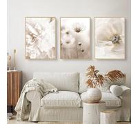 LPFNSF Affiche de décoration d'intérieur beige, romantique moderne, 30x40cm, 3 pièces, sans cadre, pour salle de séjour, chambre, couloir