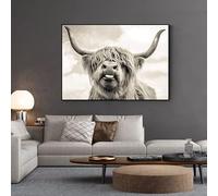 LPFNSF Images sur toile de bovins des hautes terres - Highland Cow - Affiche Décorations Murales Animaux - Décoration pour salon, chambre à coucher, pas de cadre (60 x 90 cm, A)