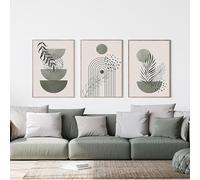 LPFNSF Lot de 3 posters d'art bohème - Abstrait moderne - Pour salon, chambre à coucher - Décoration murale - Impression plante verte - Sans cadre (style 3,40 x 60 cm x 3)