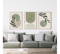 LPFNSF Lot de 3 posters d'art bohème - Abstrait moderne - Pour salon, chambre à coucher - Impression plante verte - Sans cadre - Style 4,20 x 30 cm x 3 cm