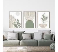 LPFNSF Lot de 3 posters d'art bohème - Abstrait moderne - Pour salon, chambre à coucher - Impression plante verte - Sans cadre - Style 1,50 x 70 cm x 3
