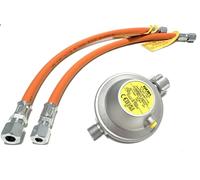 LPG-Megastore Régulateur de gaz 1,2kg/h pour caravane et camping-car 30 mbar + tuyau 40 cm Régulateur de gaz pour caravane raccordement sur 8 et 10 mm