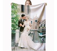 LPGYYU Couverture personnalisée avec photos - Couverture personnalisée avec photos - Couverture personnalisable pour meilleur ami, papa, maman, anniversaire, mariage, enfant, Noël