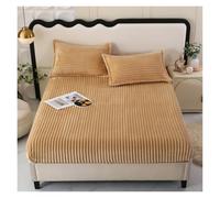 LPHFDCS Drap-Housse Peluche 1 Drap-Housse en Fausse Fourrure de Velours, Housse de Matelas en Peluche Douce avec Bande élastique Tout Autour, Drap de lit Chaud Drap Housse Hiver(Size5,153x203cm)