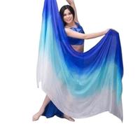 LPHFDCS Foulards De Danse Voiles de Soie for Danse du Ventre for Femmes Turquoise Bleu Violet Taille Standard Foulard De Danse Orientale(Color3,270cm 114cm)