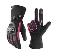 LPHFDCS Gants Moto Homologué Gants de Moto Chauds d'hiver, Coupe-Vent imperméables for Femmes, Gants d'équitation Roses for Motocross, Guantes Gants Moto(Pink,L)