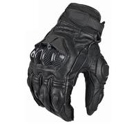 LPHFDCS Gants Moto Homologué Gants de Moto en Cuir véritable for Hommes, Noirs, de Course, Blancs, for équipe d'équitation sur Route, été et Hiver Gants Moto(Leather Black,L)