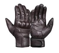 LPHFDCS Gants Moto Homologué Gants de Moto Hiver Gants en Cuir imperméables for Hommes Thermique Chaud intérieur écran Tactile Moto VTT vélo Gants d'équitation Gants Moto(Brown,M)