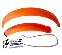 LPHFDCS Garde Boue VTT Garde-Boue de vélo de Neige 26 Pouces * 4.0 Fat Bicycle/Beach Bike 110MM Tout Compris Orange Fender Accessoires de vélo Garde Boue Velo(26inch)