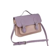 LPHFDCS Sac à Main DIY Sac Cambridge en Cuir Fait Main à Coudre for Femme, Sac à bandoulière, kit Semi-Fini Artisanal, Bleu, Rouge, Noir, Vert, Marron Sac DIY Faits à La Main(Purple(25x17x8cm))