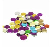 LPHFDCS Strass Hotfix Rhinestuds ronds en aluminium à dos plat thermocollants avec adhésif pour perçage à chaud Accessoires de vêtement (12 mm, blanc)