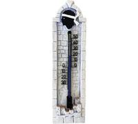 LPI REALISE Thermomètre en plâtre Fabriqué à la main - Artisanal - Corse - Bleu - Hauteur 25.5 cm - Largeur 7 cm - Profondeur 2 cm Bleu G