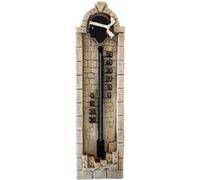 LPI REALISE Thermomètre en plâtre Fabriqué à la main - Artisanal - Corse - Ocre brun - Hauteur 25.5 cm - Largeur 7 cm - Profondeur 2 cm brun G