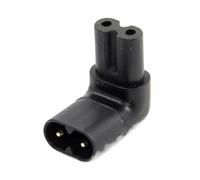 LPIQSPLK 1 pièce IEC 320 2 Broches C7 3 X Femelle à C8 mâle Droite vers Le Bas coudé rallonge ca câble d'alimentation Adaptateur convertisseur(Up-Down)