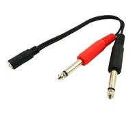 LPIQSPLK Câble adaptateur 6.35 Mm mâle vers 2 6.35 Mm 3.5mm femelle, prise 1/4 6.35mm vers double Jack 6.35mm 3.5mm, séparateur en Y, cordon Audio stéréo 0.2(RC-071,1.5m)