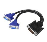 LPIQSPLK LFH DMS 59Pin câble répartiteur mâle vers 2 HDMI VGA DVI DP Femelle Adaptateur d'extension for Carte Graphique Ordinateur TV Moniteur projecteur(DMS 59Pin-2 VGA)