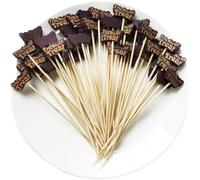 Lpitoy 100 Pièces Pics À Cocktail d'halloween Longs Bâtonnets De Fruits Nourriture Dessert -Dents Sandwich Apéritif Charcuterie Brochettes pour Fournitures De Fête d'halloween