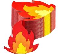 Lpitoy 100 Pièces Serviettes De Feu Serviettes en Papier Flamme pour Thème Pompier Camion De Pompier Anniversaire Pompier Remise des Diplômes Pique-Nique BBQ Fournitures De Fête