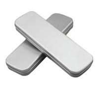 Lpitoy 2 Pièces Boîte À Crayons en Métal Trousse À Crayons en Étain Trousse À Crayons en Métal Porte-Stylo Vide Papeterie Organisateur Boîte pour Stylo Crayon Pinceaux De Maquillage Crayon