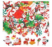 Lpitoy 300 Décorations Comestibles De Noël pour Enfants, Style Père Noël, pour Gâteaux De Fée Ou Cupcakes, sur Papier Gaufré/Riz