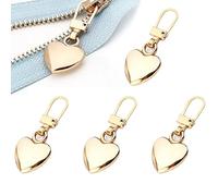 Lpitoy 5 Pièces Fermeture À Glissière Remplacement Détachable Tirette en Métal en Forme De Coeur Fermeture À Glissière DIY Fermetures À Glissière Kits De Réparation pour Vêtements Vestes