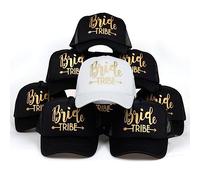 Lpitoy 9pcs Bride Summer Hat Letter Baseball Cap Bride Squad Hen Party Decorations De Mariage Fournitures De Douche Nuptiale