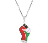 Lpitoy Art Palestine Carte Pendant Colliers - Modèle Ethnique Region De Drapeau Palestine Cartes Colliers De Chaîne De Colline