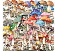 Lpitoy Autocollants Champignons Transparents pour Enfants Adultes - Lot D'autocollants en Vinyle Imperméables pour Bouteilles D', Ordinateurs Portables, Articles De Loisirs(50 Pièces)