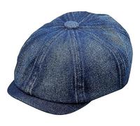 Lpitoy Bérets en Tissu Denim Lavé pour Hommes, Casquette De Journal, Rétro, Artiste Masculin, Visière Plate, Chapeau À Visière, Décontracté, Printemps, Boina
